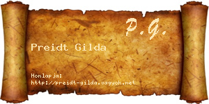 Preidt Gilda névjegykártya